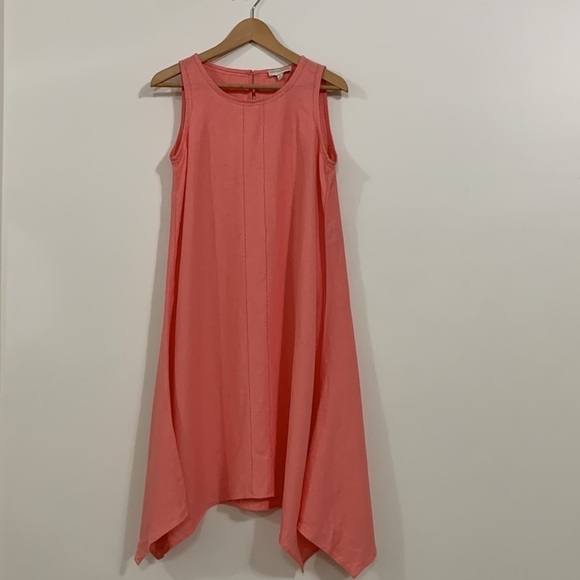 Cynthia Rowley Linen Dress Size S Color Peach - Picture 3 of 11